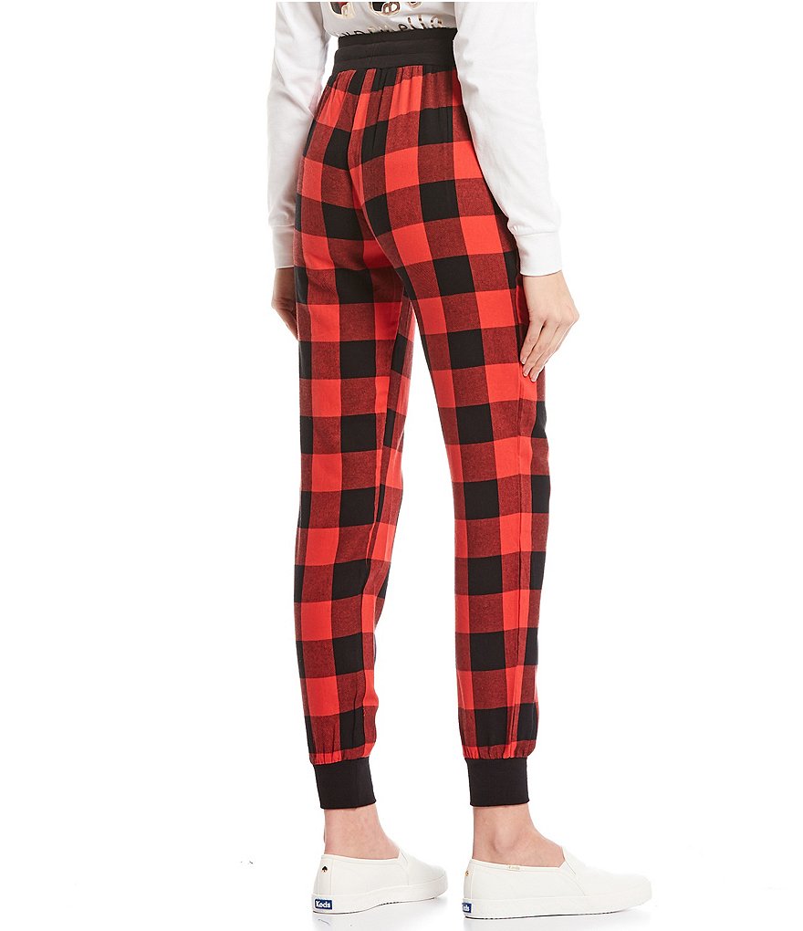 Ivory Ella Organic Cotton Buffalo Plaid Holiday Pants