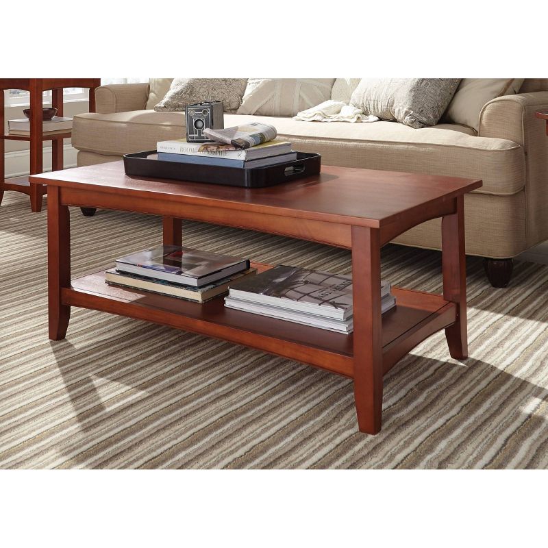 Ikiriya Nashville Solid Beige Wood Coffee Table Teak Finish
