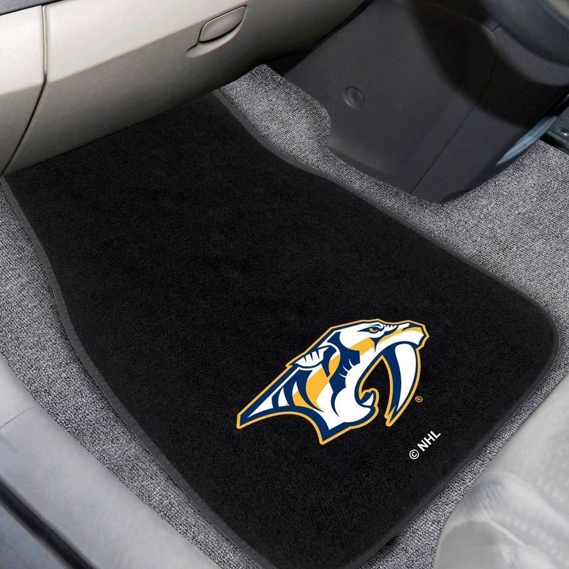 NHL Nashville Predators Embroidered Car Mat Set - 2pc