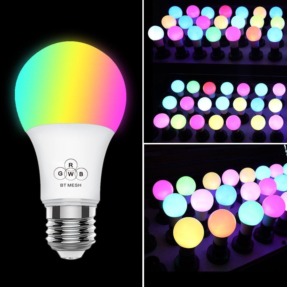 Smart Light Bulbs, Alexa Light Bulb, Smart Bulbs that Work with Alexa & Google Assistant, WiFi Light Bulbs A19 Daylight (5000K) No Hub Required, 800LM 60W Equivalent High CRI>90, 2 Pack