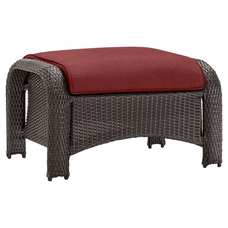 Corolla 6pc All-Weather Wicker Patio Conversation Set - Red - Cambridge