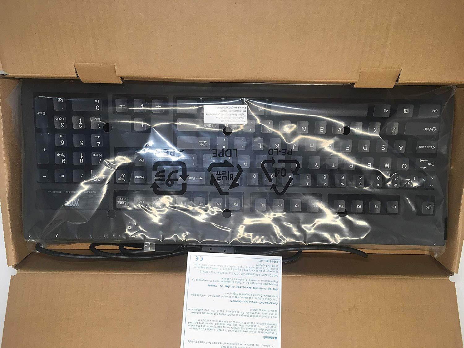 New Genuine Keyboard Fits WYSE/DELL English USB Wired Black 901716-06L KU-8933, 901716-06L, TN8FD, 0TN8FD,104K, Corded, KU8933