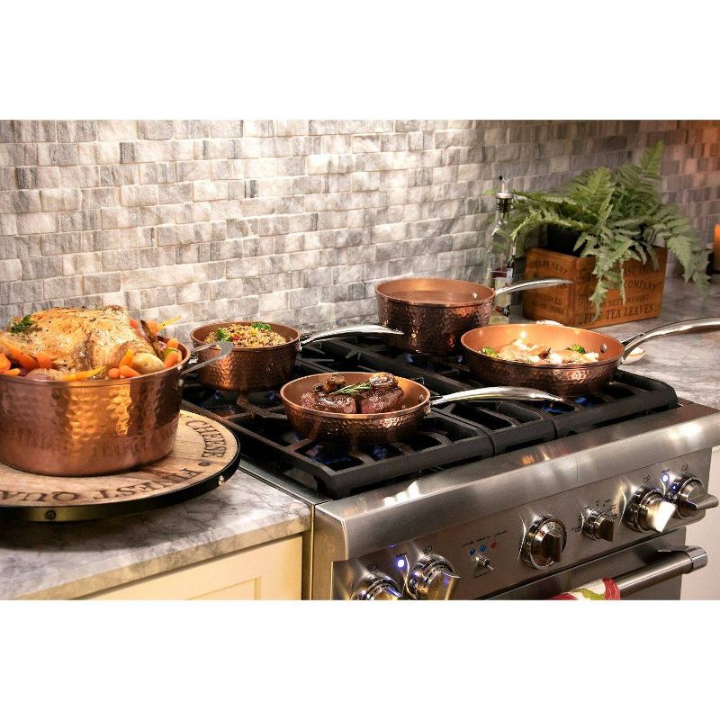 Gotham Steel Hammered Copper 5pc Cookware Set