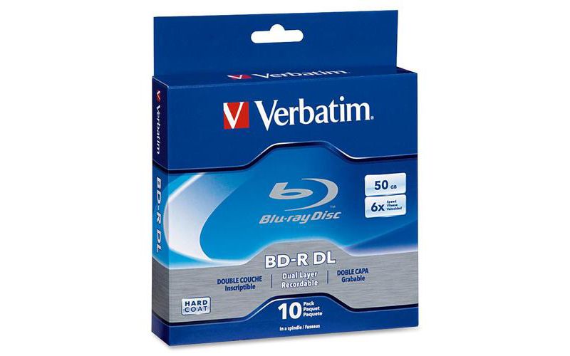 Verbatim BD-R DL 50GB 6X with Branded Surface - 10pk Spindle Box - 50GB - 10pk Spindle Box