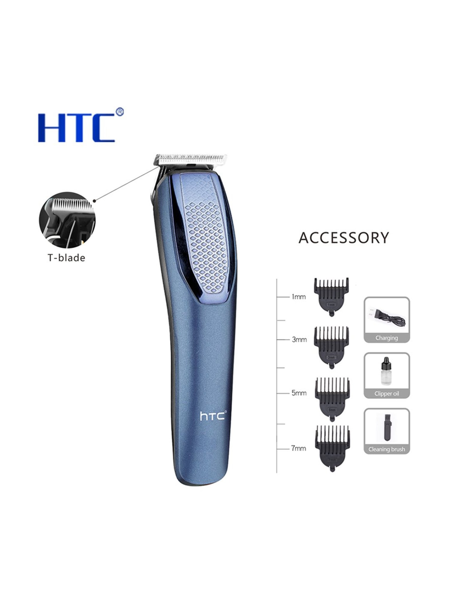 HTC AT-1210 Trimmer with 60 min Runtime, 4 Length Settings (Blue)