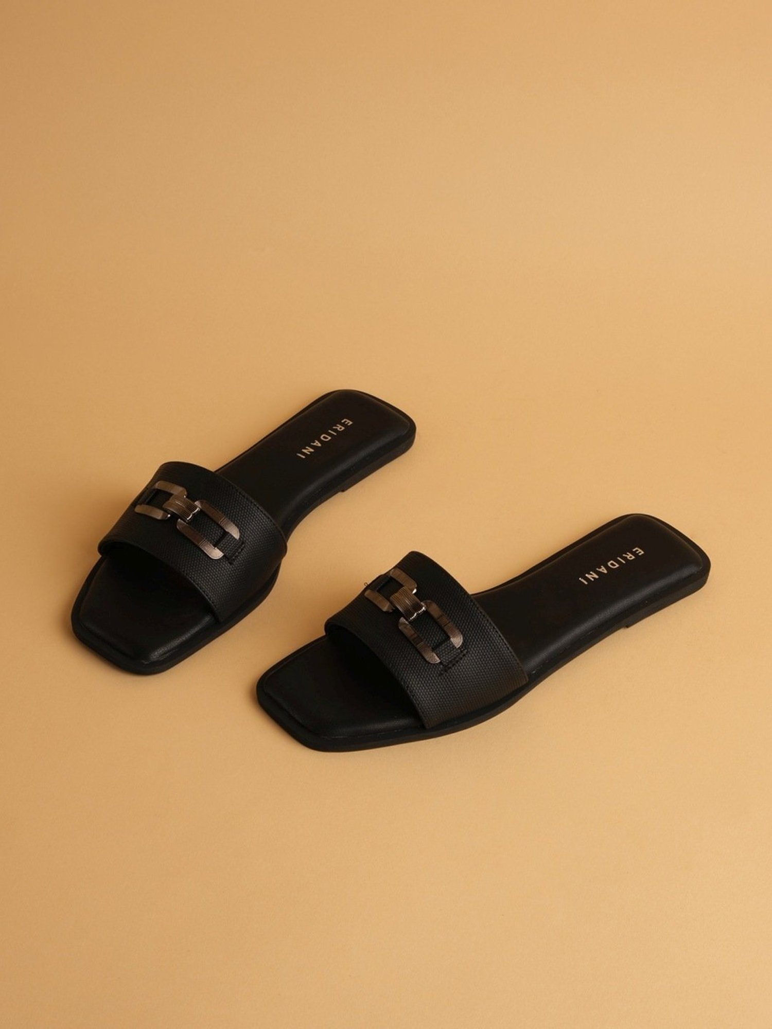 Eridani Women's Ava Black Casual Sandals