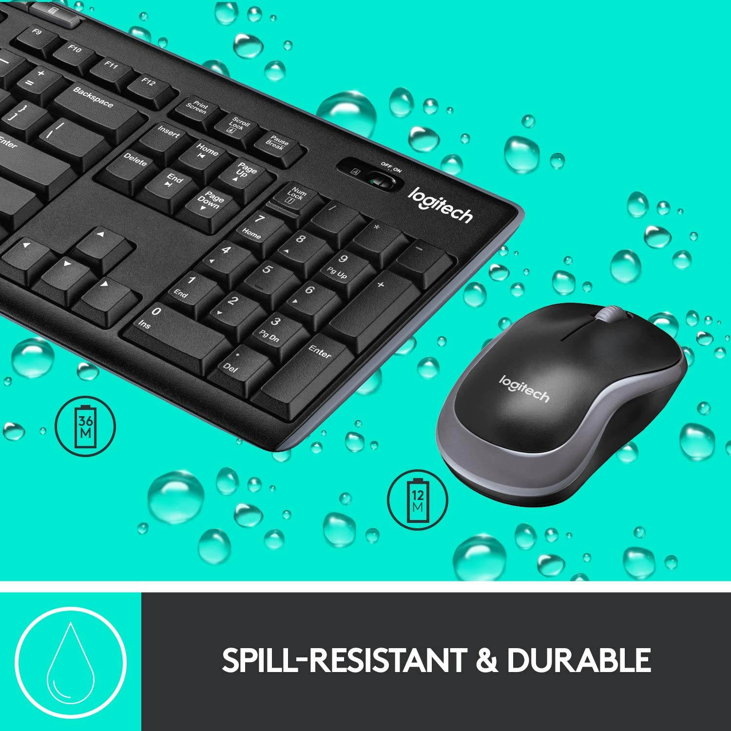 MK270 Wireless Keyboard and Mouse Combo - Keyboard and Mouse Included, Long Battery Life