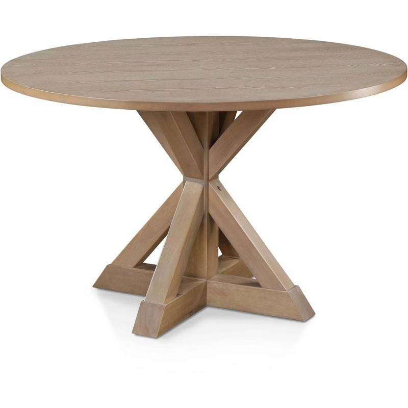 Alfred Round Dining Table Rustic Beige - Finch