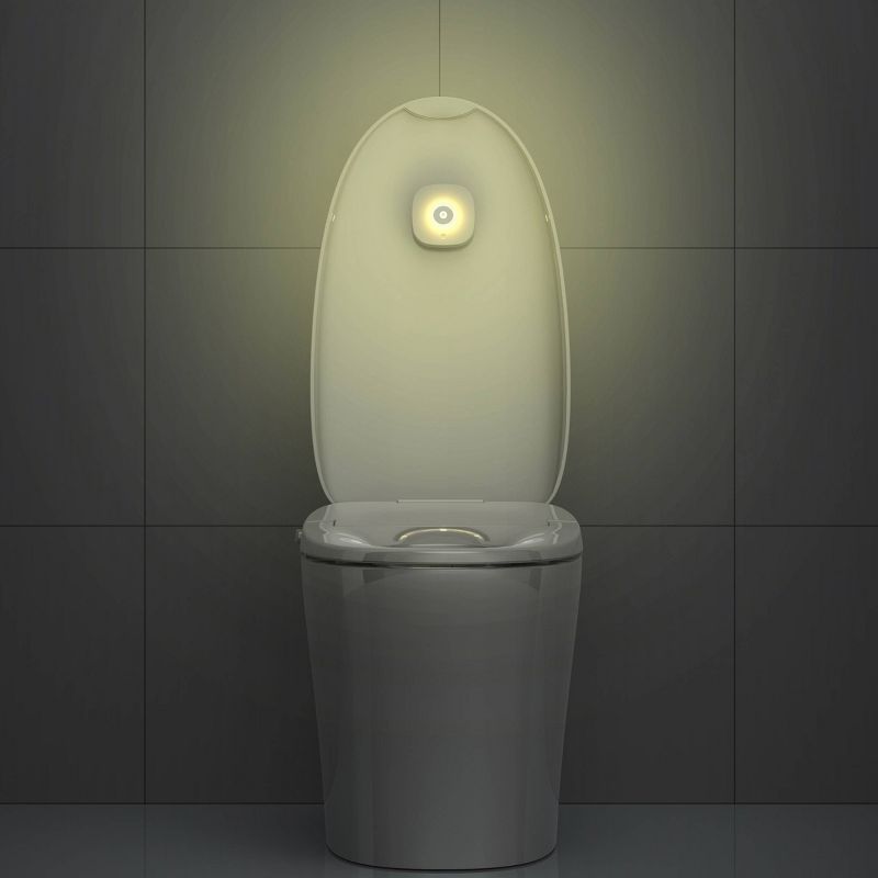 UV Toilet Sanitizer with LED Night Light White - evekare
