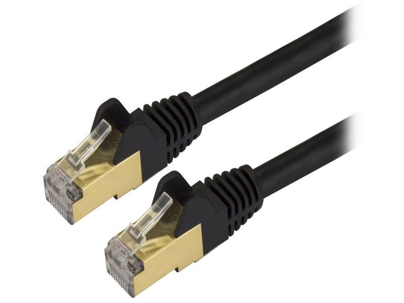 StarTech C6ASPAT6BK StarTech.com Cat6a Shielded Patch Cable - 6 ft. - Black - Snagless RJ45 Cable - Ethernet Cord - Cat 6a Cable