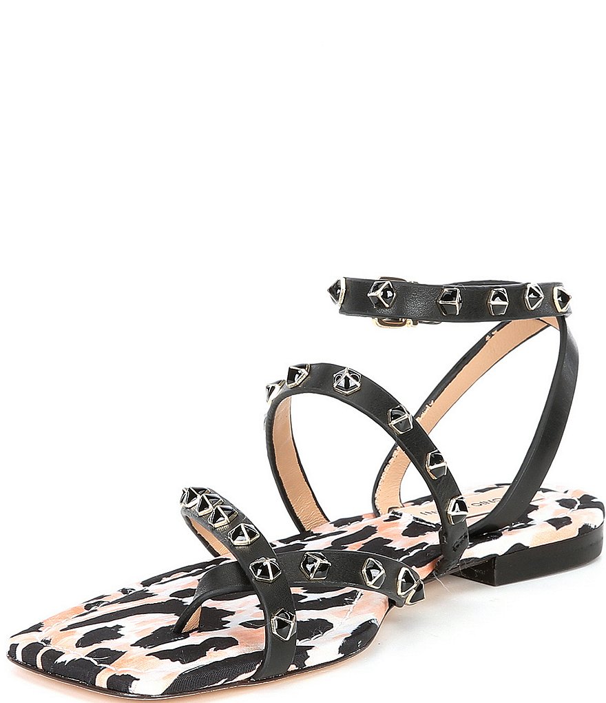 Antonio Melani Dyandraa Leather Studded Detail Sandals