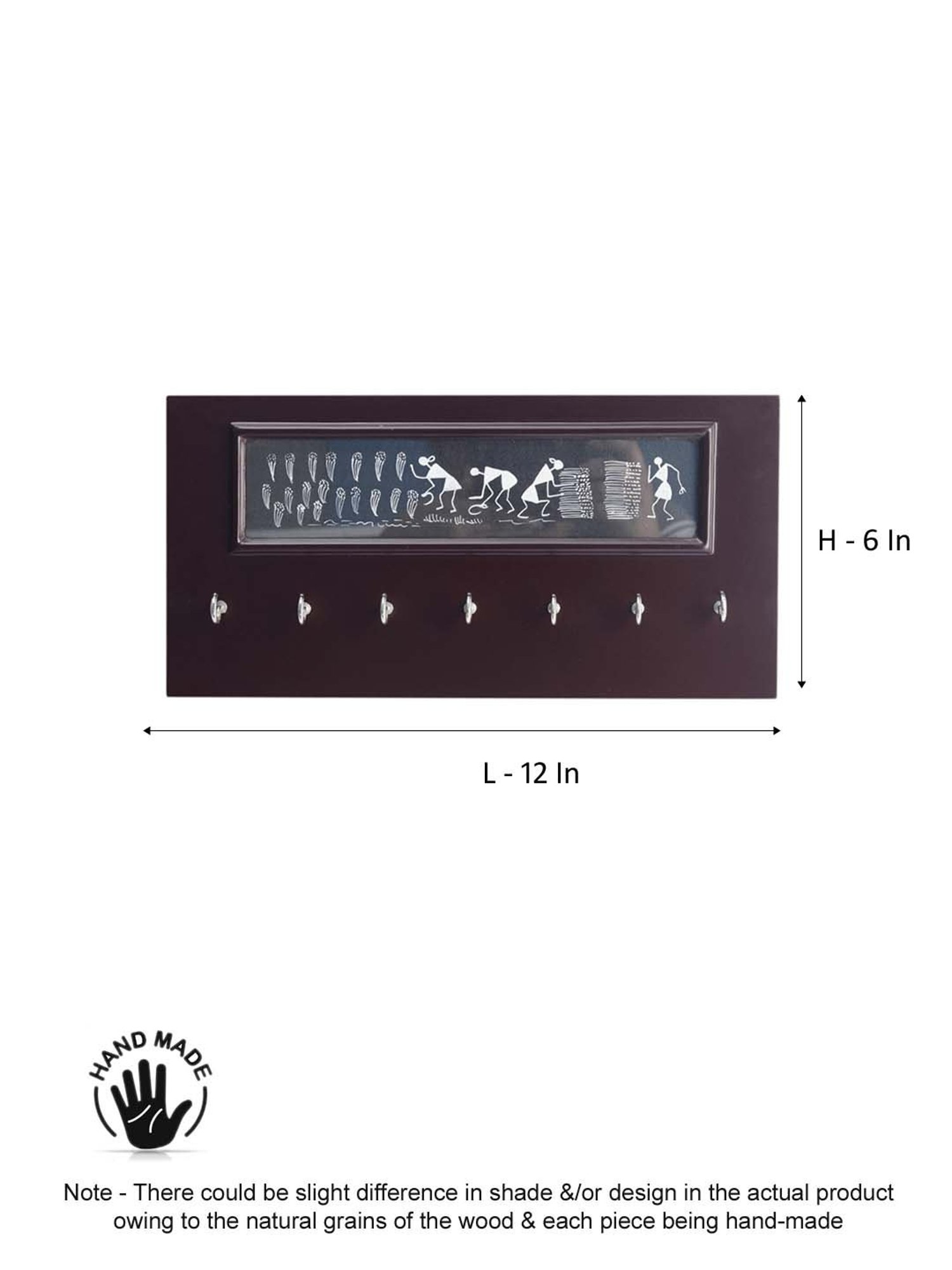 VarEesha Multicolor Wood Tribal Gala Key Holder - Set of 1