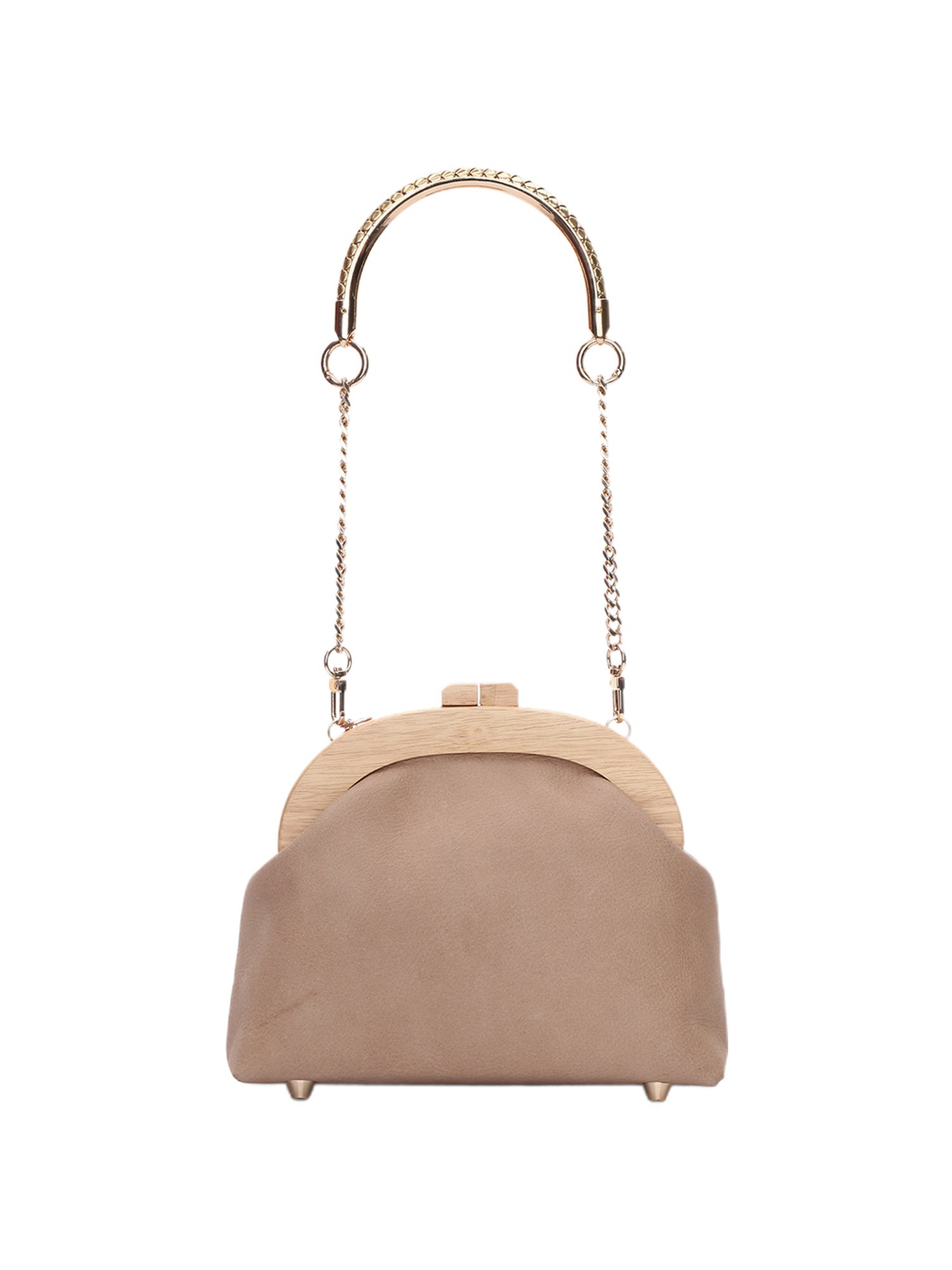 PELLE LUXUR Beige Small Shoulder Bag