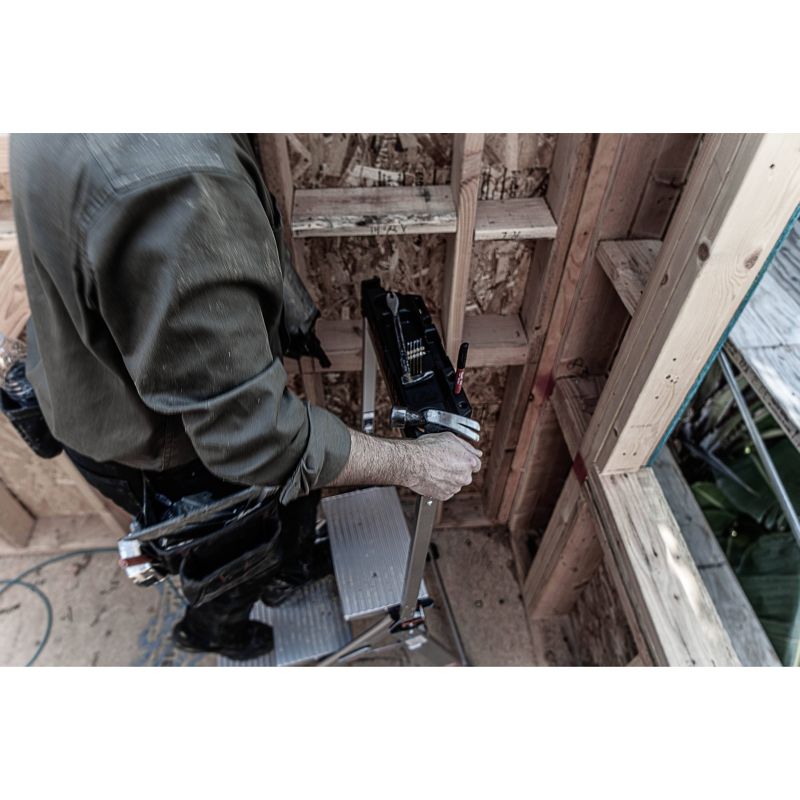 Little Giant Ladder Systems 3-step ANSI Type IAA 375lb Aluminum Stepstool with handrail Gray