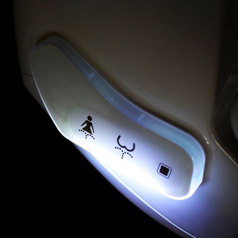 SB-3000 Electric Bidet Toilet Seat with Unlimited Heated Water and LED Night Light for Elongated Toilets White - SmartBidet