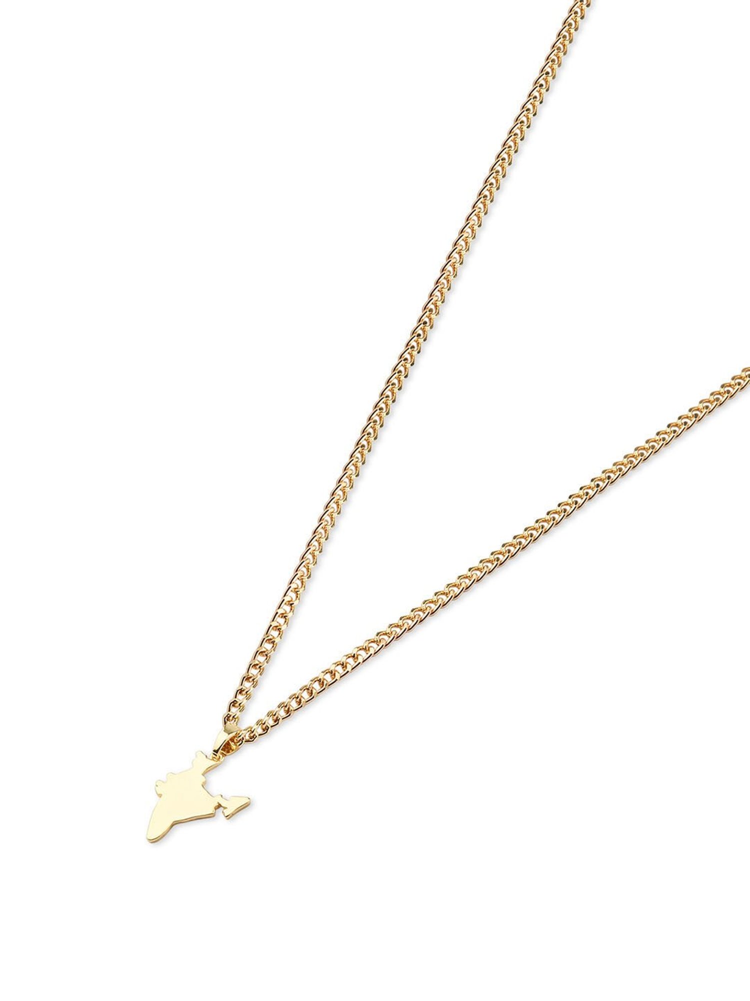 The Bro Code Gold-Plated India Pendant Necklace for Men