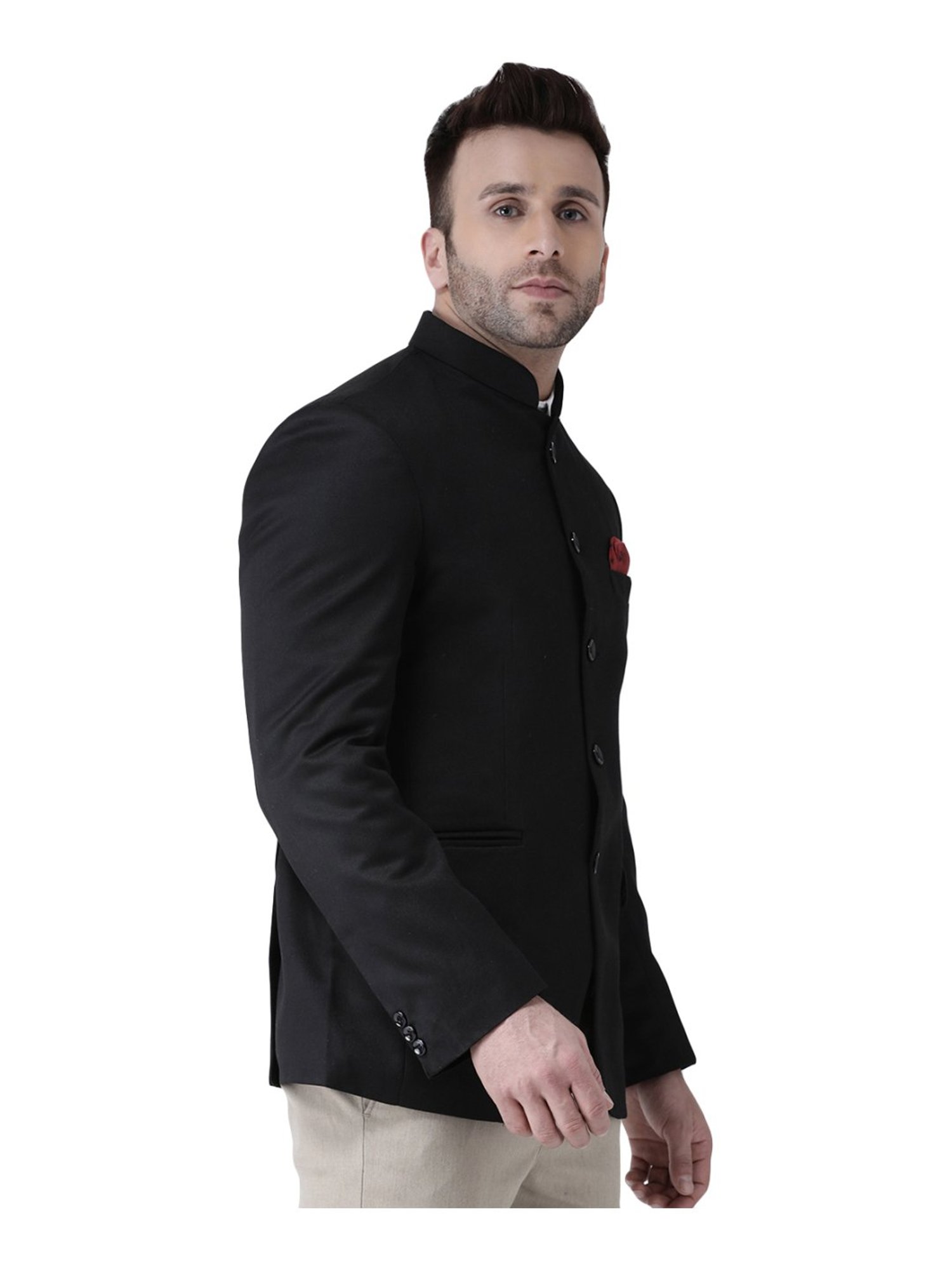 Vastramay Black Regular Fit Blazer