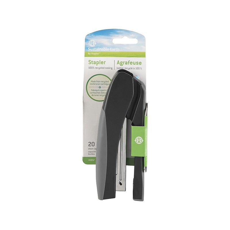 Sustainable Earth Desktop Stapler Full-Strip Capacity Gray (40897) 327002