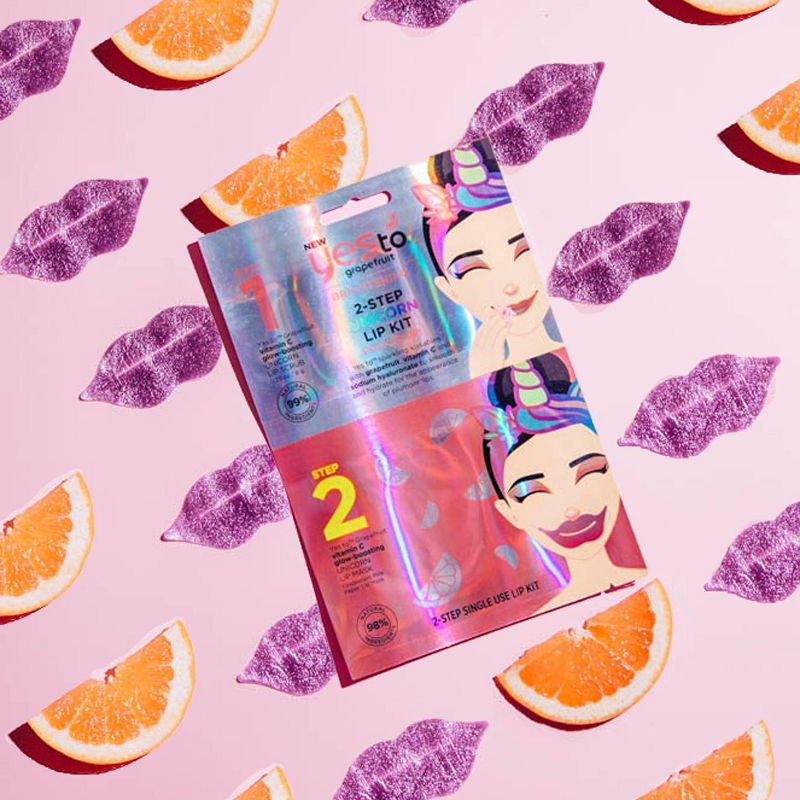 Yes To Grapefruit Vitamin C Glow Boosting Unicorn Lip Kit - 0.25 fl oz