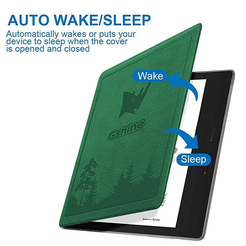 Case Fits AllNew Kindle Oasis 10th Generation ONLY 2018 and 2019 Release Multi Angle Viewing Vertical Flip Cover with Auto WakeSleepPostal Green