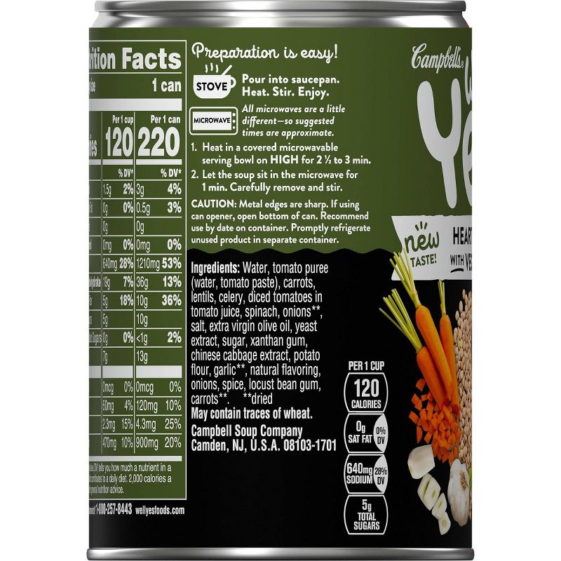 Campbell's Well Yes! Hearty Lentil Soup 16.3oz