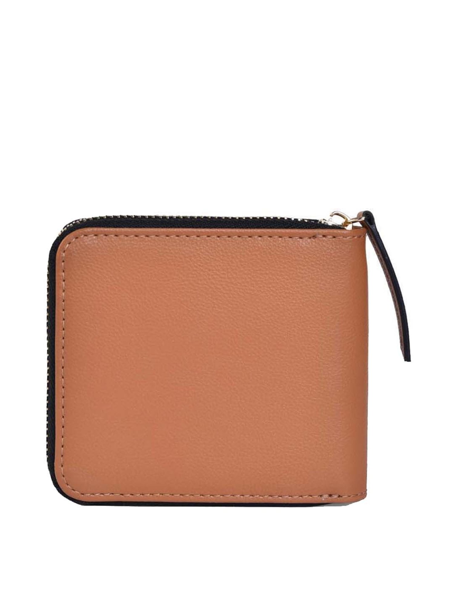 BELWABA Tan Solid Zip Around Wallet for Women