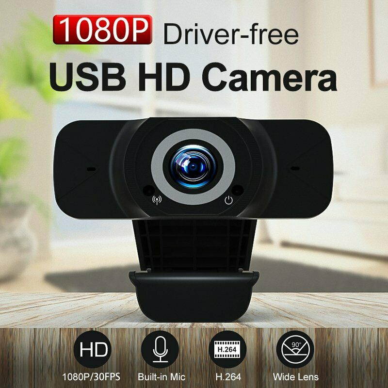 1080P HD Webcam Camera USB Cam Microphone Video Computer For PC Laptop Desktop