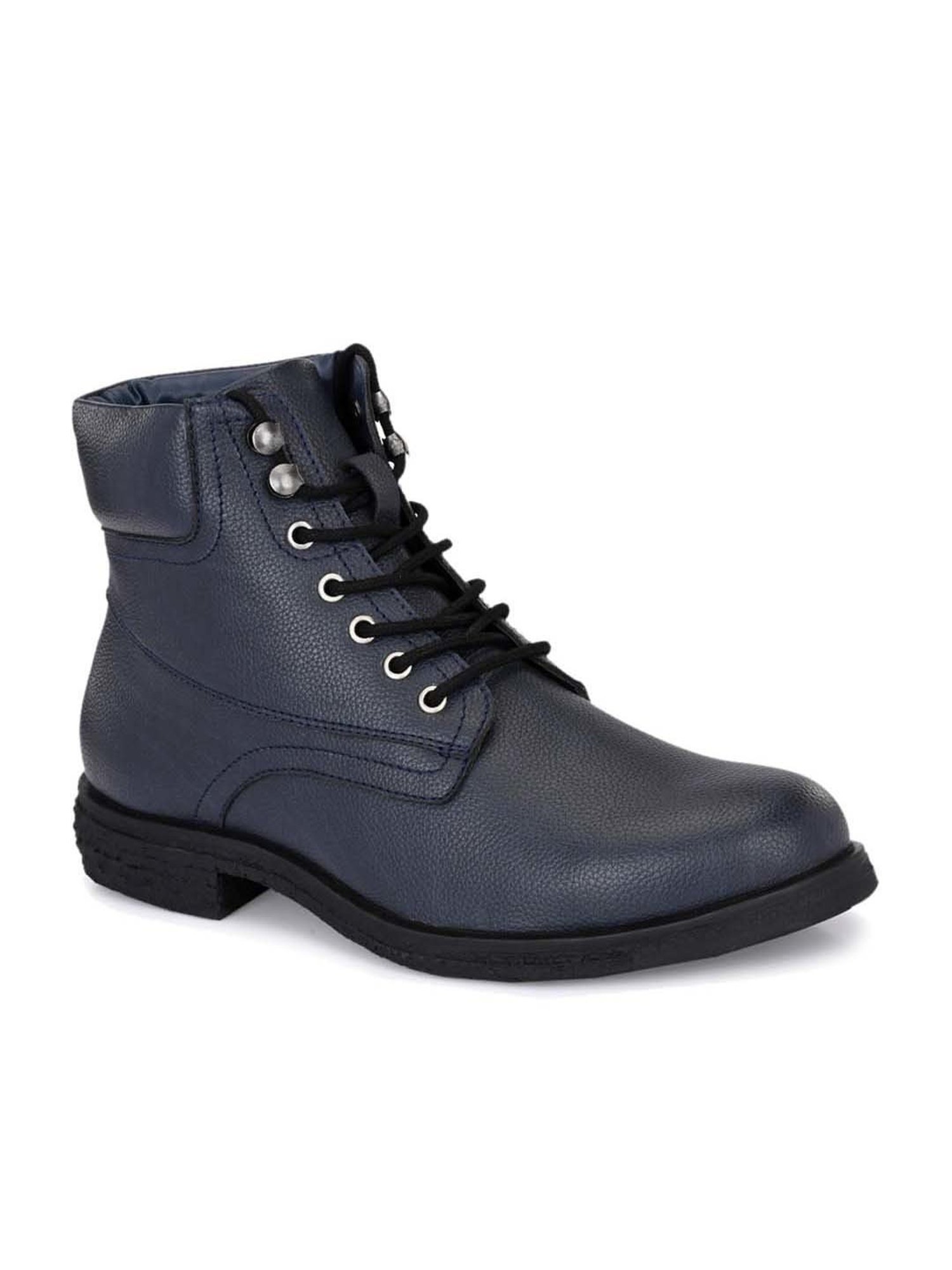El Paso Men's Blue Derby Boots