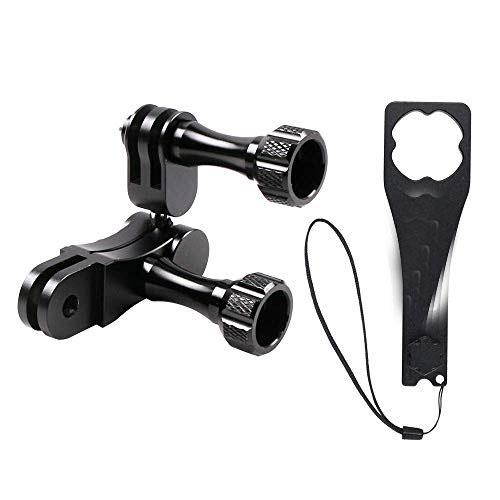 Aluminum Ball Joint MountSwivel Buckle Mount with Aluminium Wrench Compble with  Hero 72018 6 5 Black4 Session4 Silver3+DJI Osmo ActionYICamparkAKASO and More
