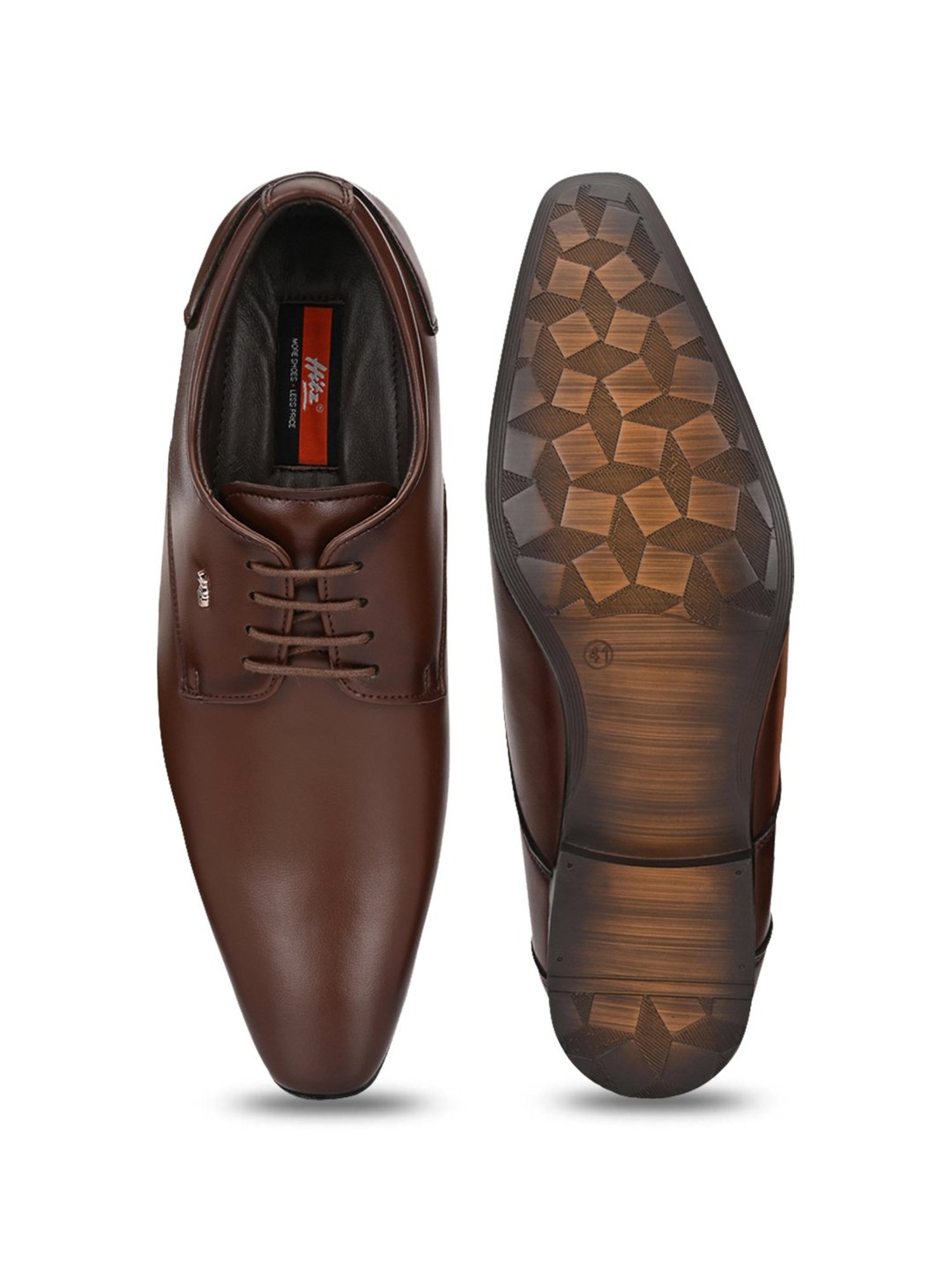 Hitz Men's Brown Derby Shoes