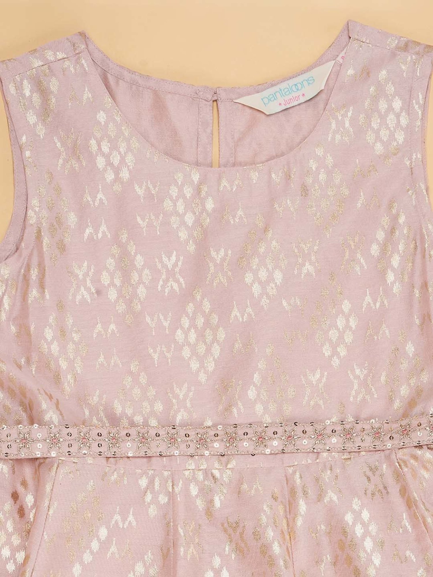 Akkriti by Pantaloons Kids Chalk Pink Printed Dress