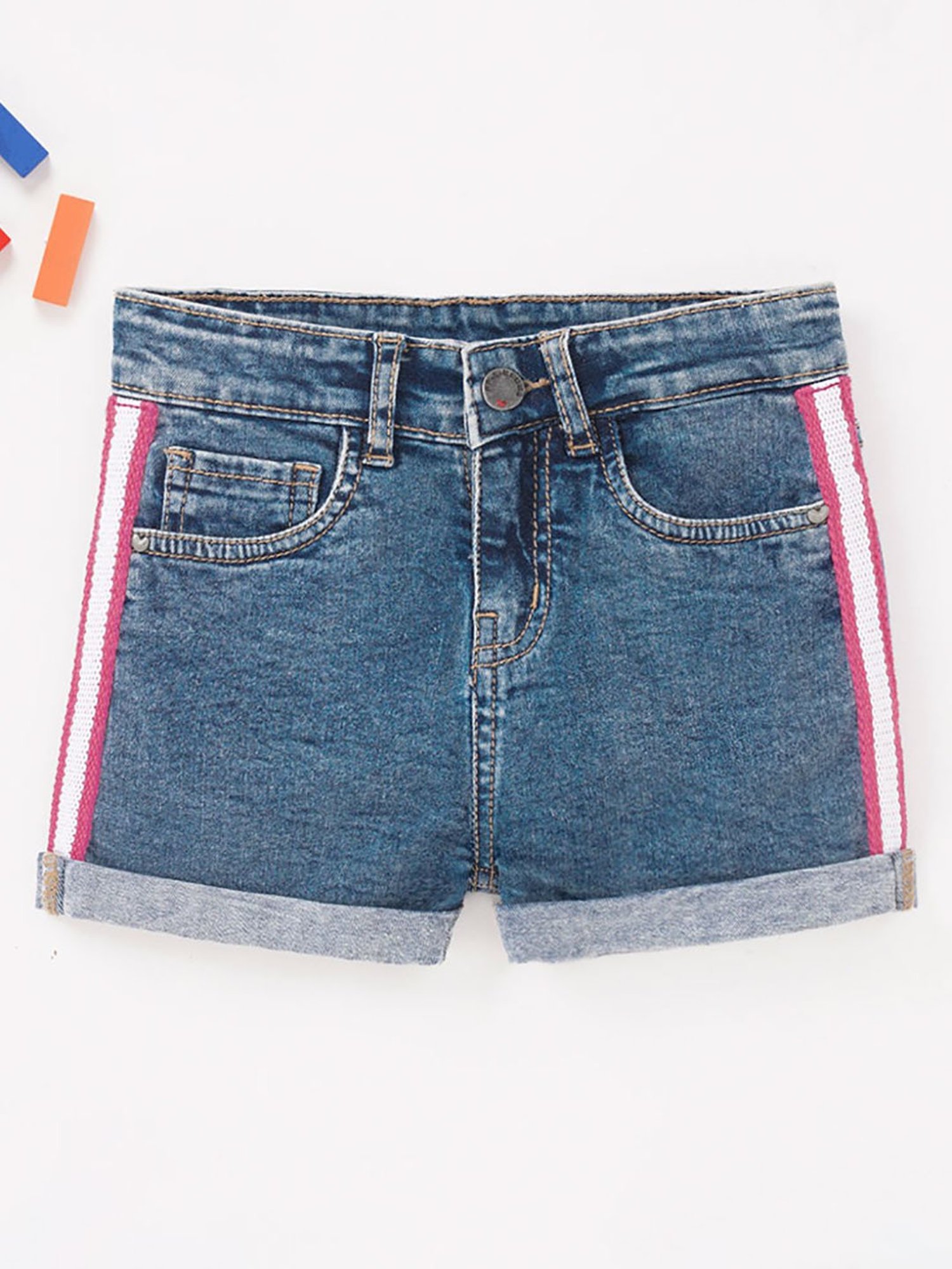 United Colors of Benetton Kids White Solid Shorts