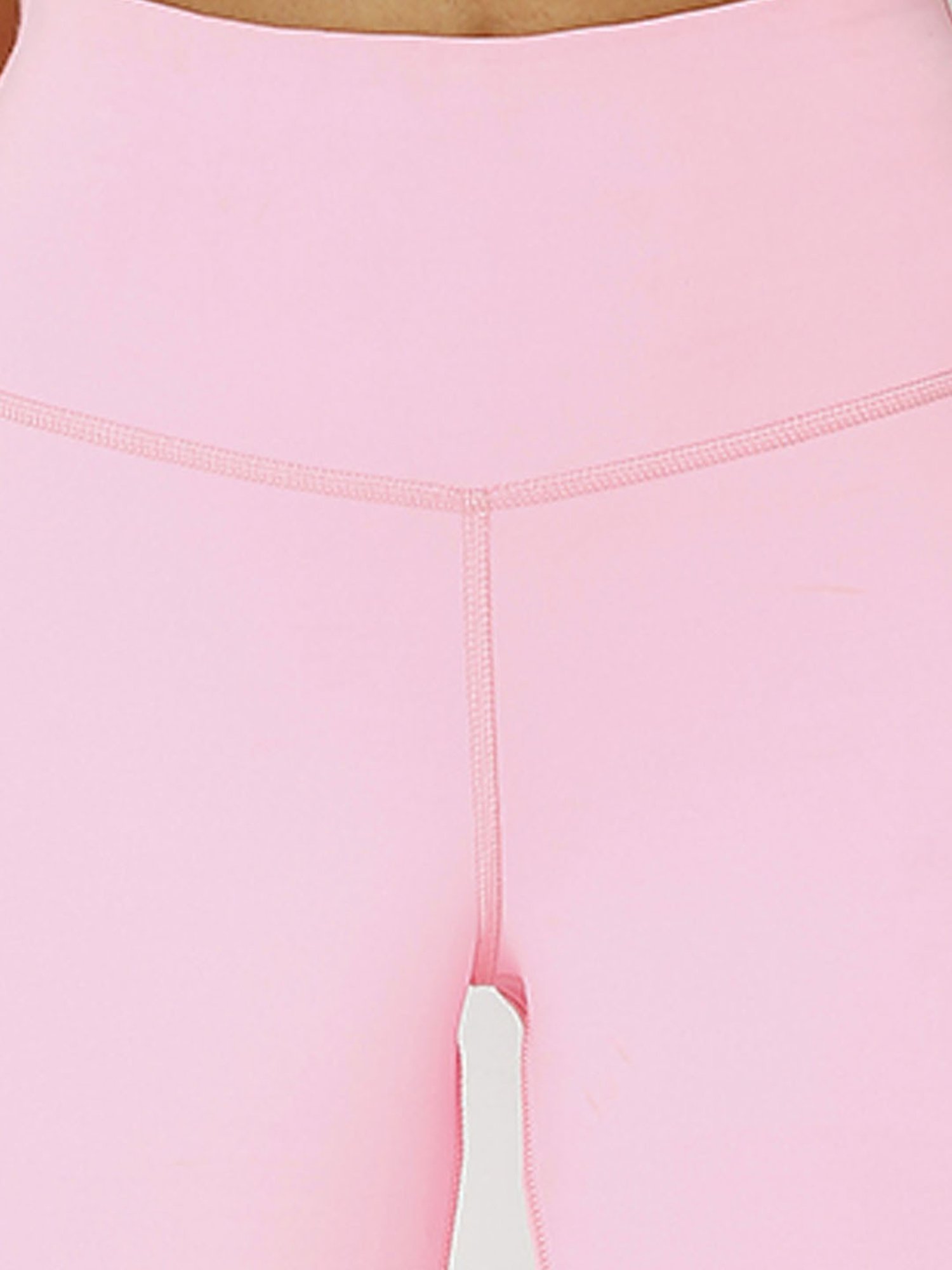 SILVERTRAQ Baby Pink Logo Print Leggings