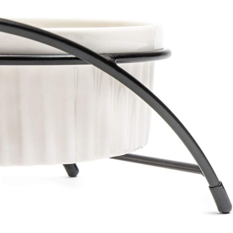 Juvale 3 Pieces Ceramic Pet Bowl with Stand for Cats and Dogs (10.5 x 5.25 x 3.5 in)