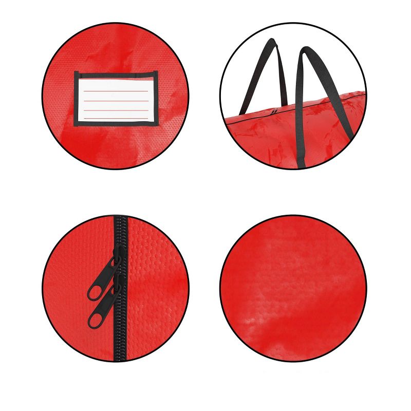 Elf Stor 9' Deluxe Holiday Christmas Tree Storage Bag Red