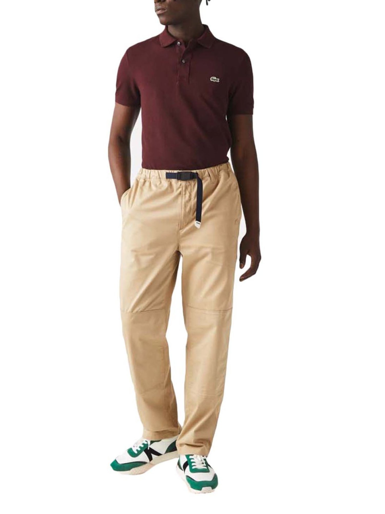 Lacoste Brown Cotton Slim Fit Polo T-Shirts