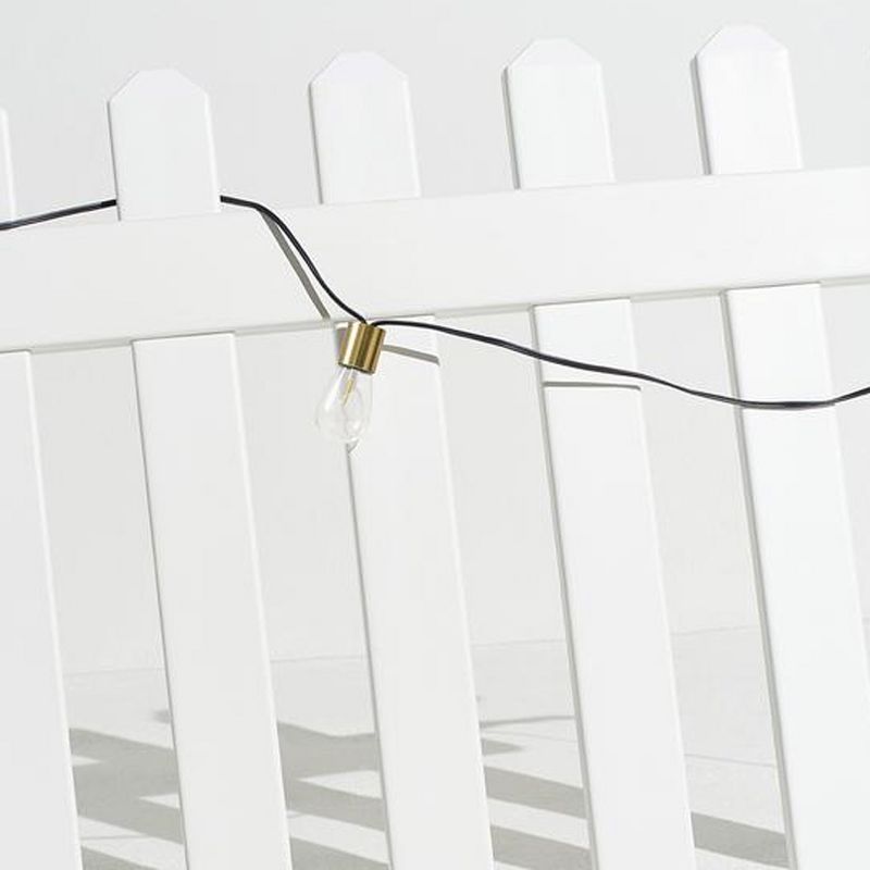 Brightech Glow Solar Powered LED 12 Bulb Waterproof Outdoor String Lights with Brass Sockets for Outside, Patio, and Balcony, 28 Ft