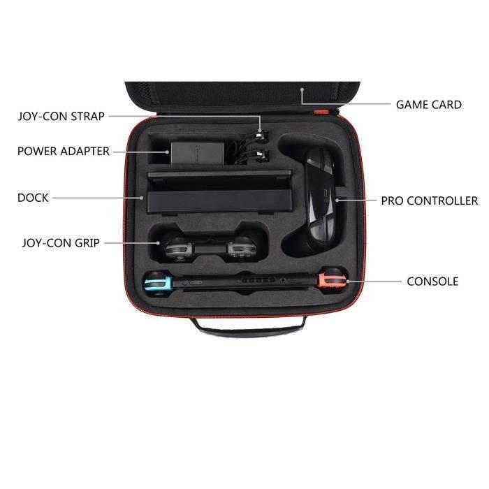 Zgeer Carrying Case for Nintendo Switch, Switch Console, Switch Dock, AC Adapter, Joy-Con Grip, Pro Controller