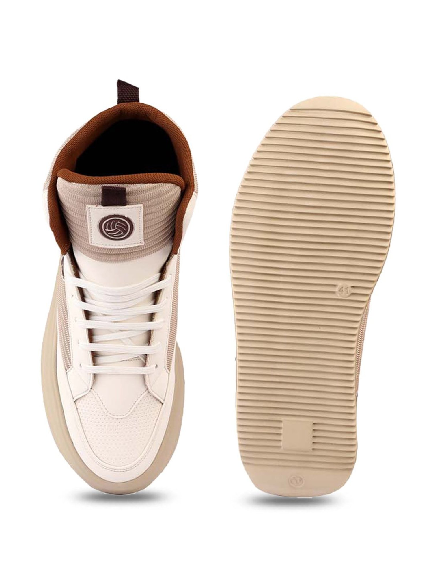Bacca Bucci Men's STREETHULK Beige Ankle High Sneakers