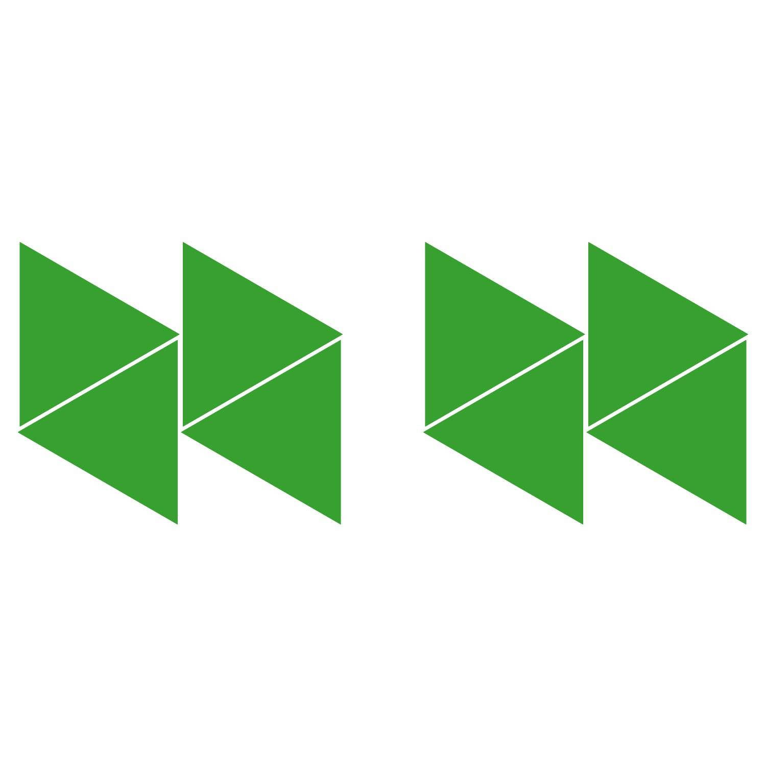 LiteMark 3.5 Inch White Triangle Decals - Pack of 30