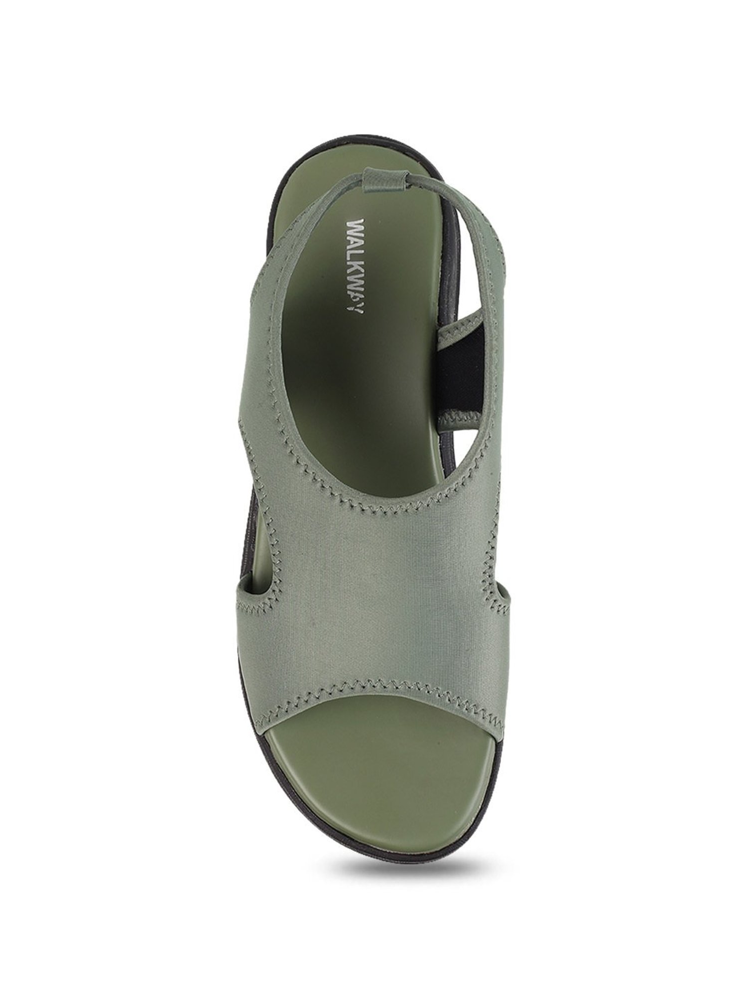 Walkway Women's Green Back Strap Wedges