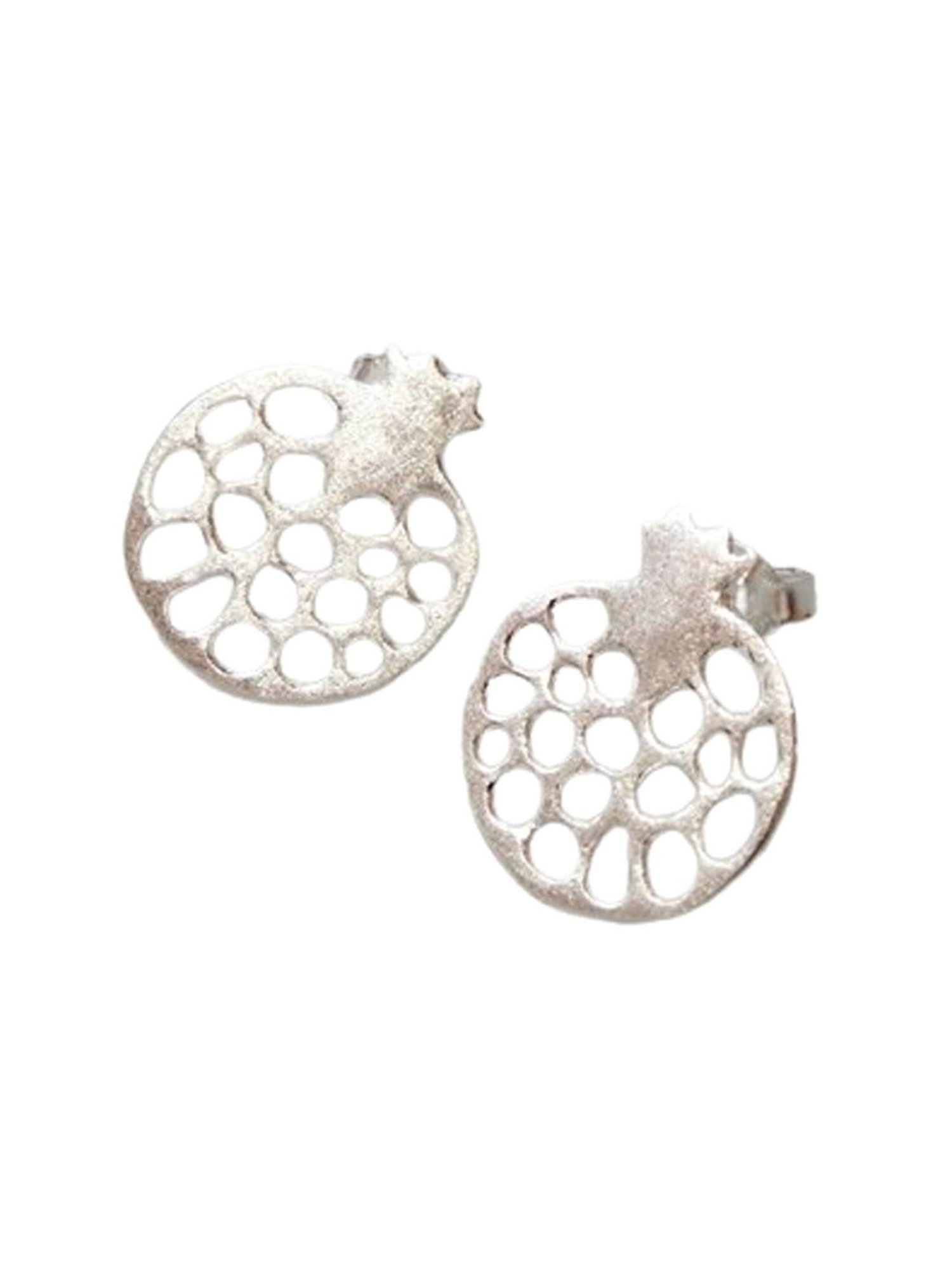 Rihi by P.C. Chandra Jewellers 92.5 Sterling Silver Strawberry Stud for Women & Girls