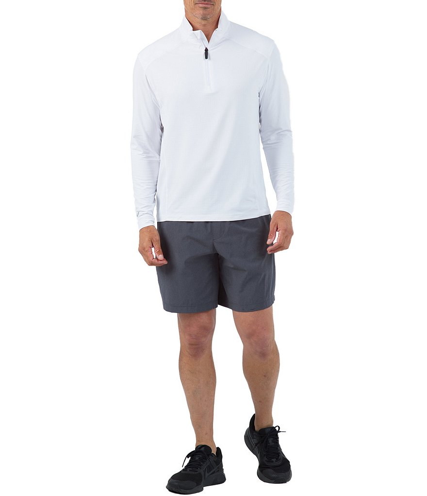 IBKUL Long-Sleeve UPF Mockneck Pullover