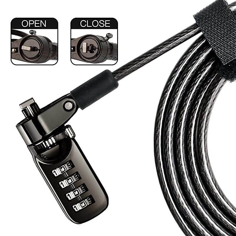 Laptop Cable Lock Hardware Security Cable Lock Anti Theft Combination Lock for iPad Tablet Laptop MacBook Dell HP Lenovo Kindle Surface Samsung Android and All Other Notebooks and Tablets