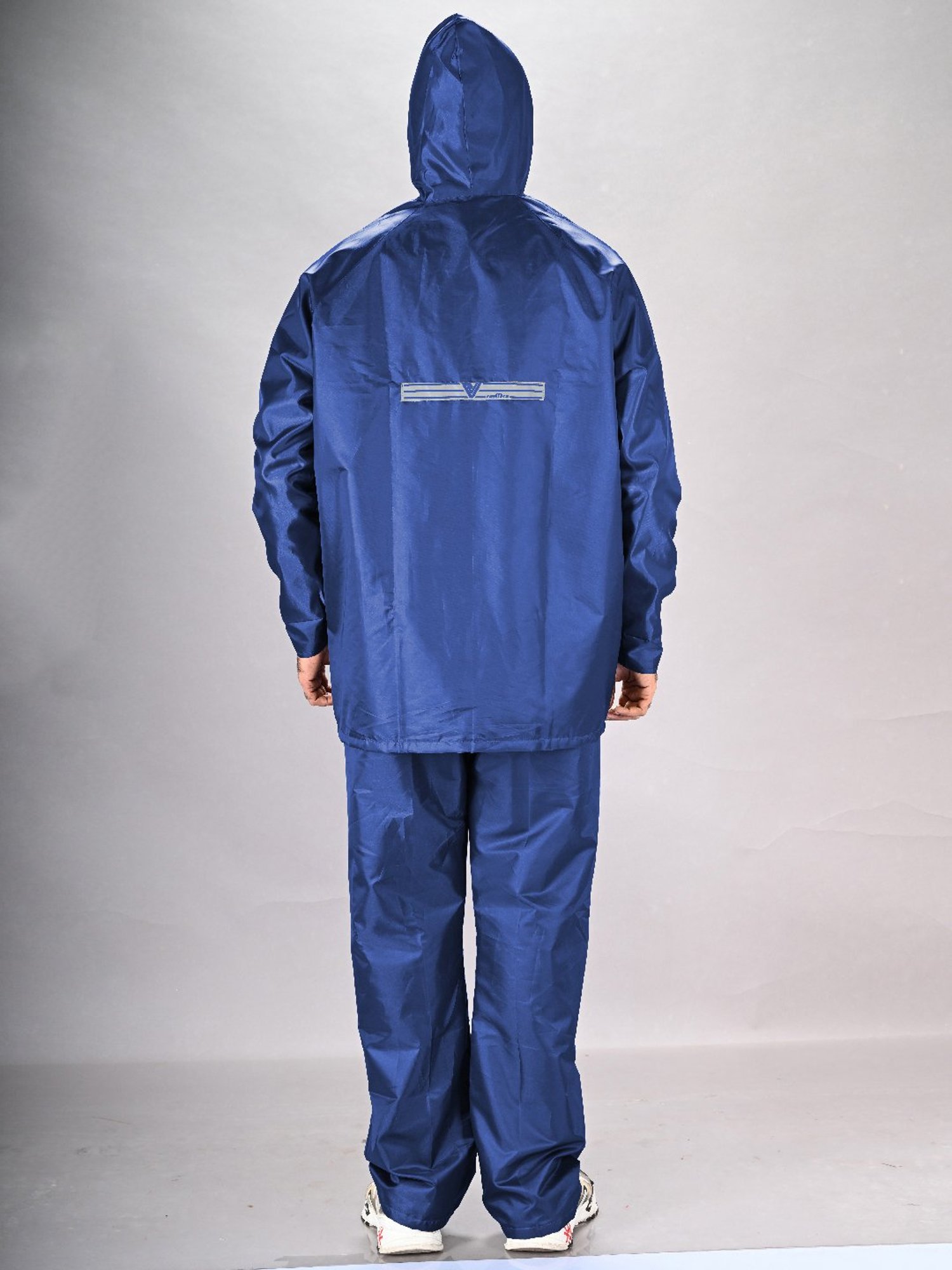 Lux Venus Blue & Silver Reversible Raincoat Set