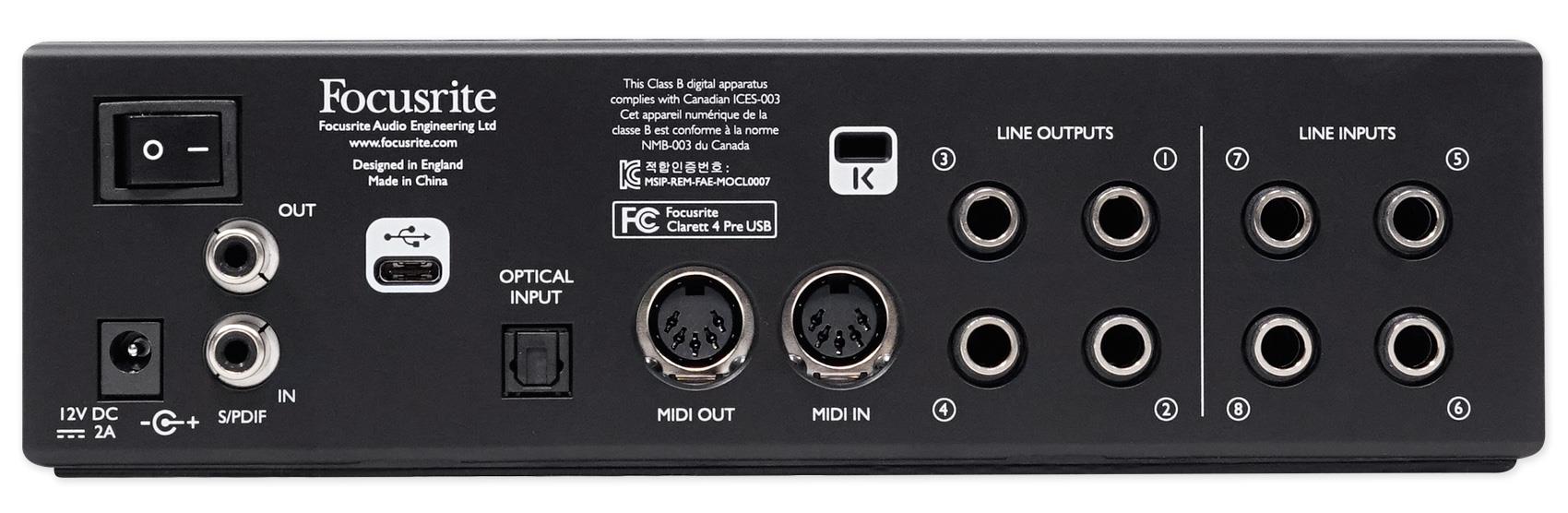 Focusrite Clarett 4Pre USB Audio Interface