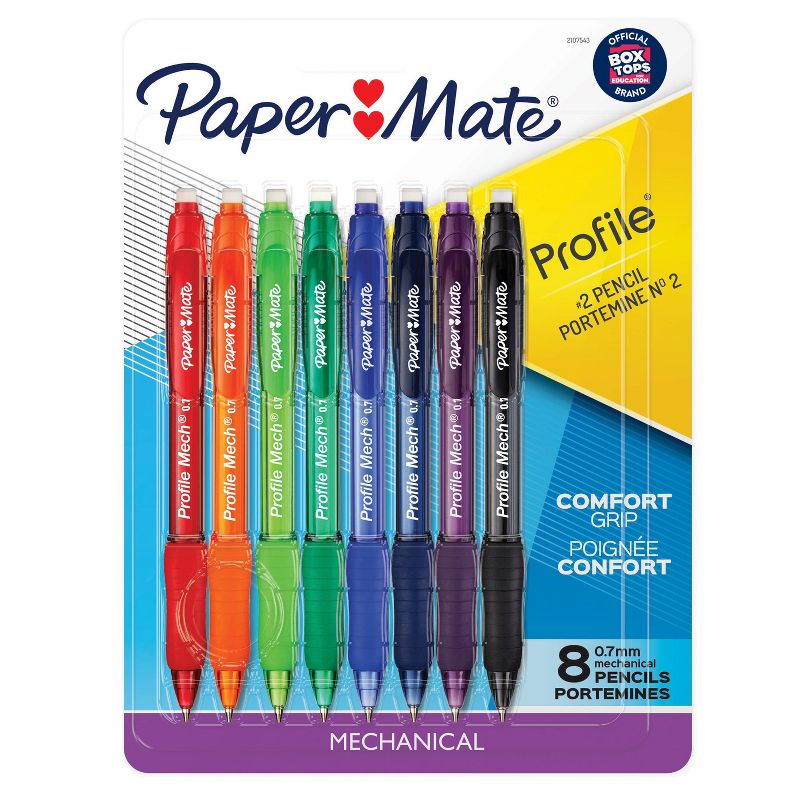 Paper Mate 8pk  Profile Comfort Grip #2 Mechanical Pencils