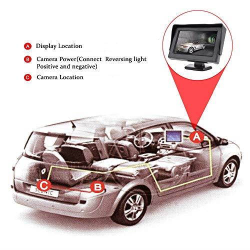 43 inch LCD Display Backup Camera and Monitor Rear View Reverse Camera Waterproof for Car SUV Van