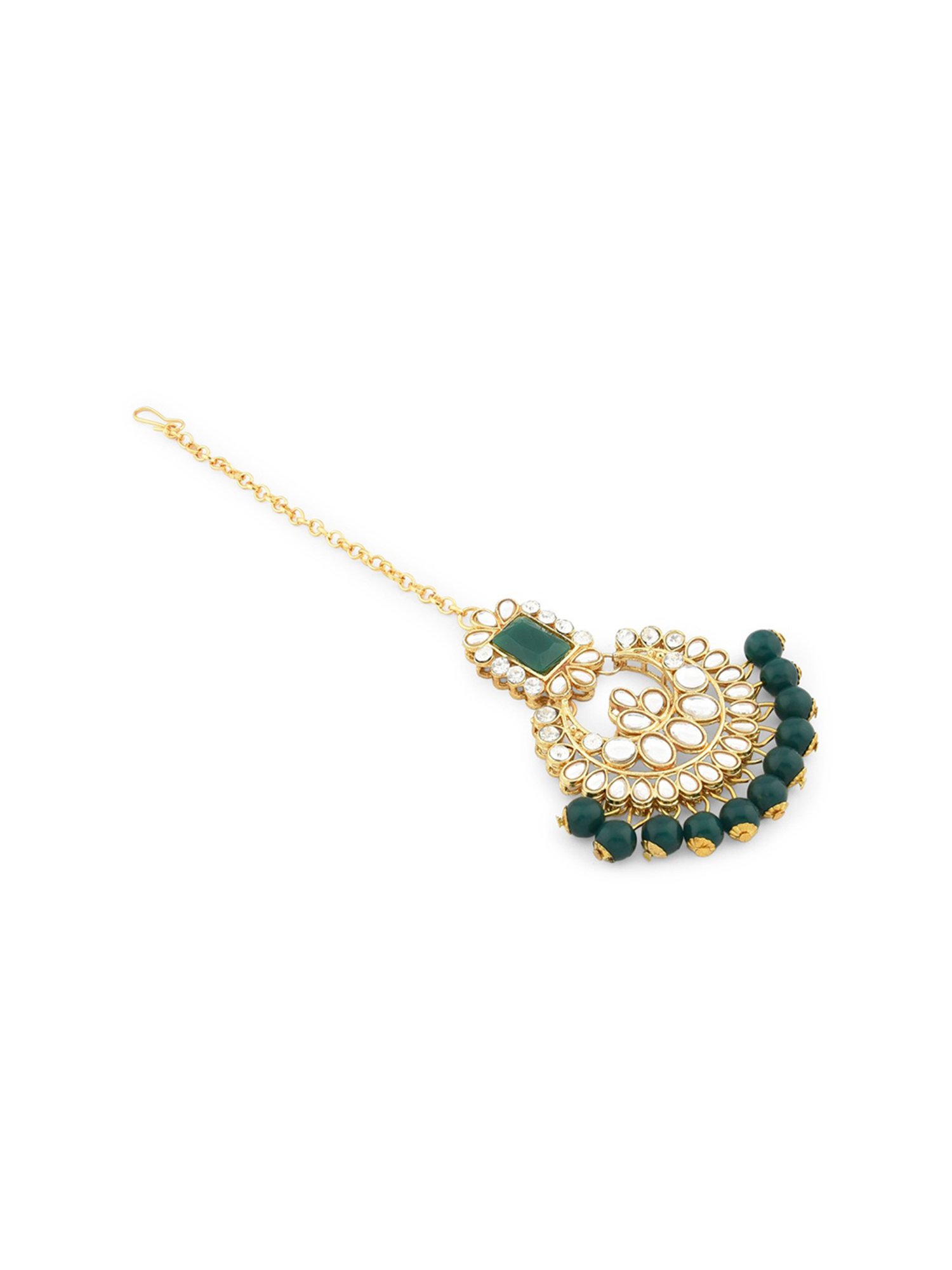 Zaveri Pearls Combo of 3 Gold Tone Kundan Maangtikka-ZPFK13092