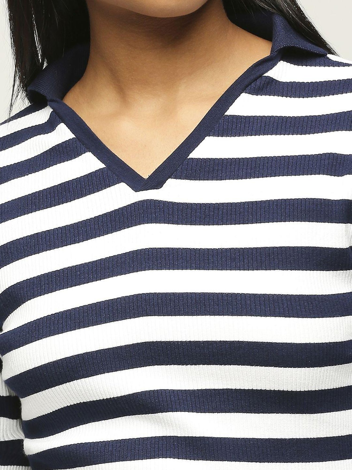 Pepe Jeans Navy & White Cotton Striped T-Shirt